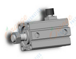SMC CDBQ2B50-25DCM-HL cyl, compact, locking, sw cap, CBQ2 CYLINDER COMPACT LOCKING