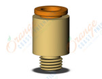 SMC KQ2S07-33AP fitting, hex hd male connector, KQ2 FITTING (sold in packages of 10; price is per piece)