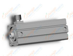 SMC CDBQ2A50-100DC-RL cyl, compact, locking, sw cap, CBQ2 CYLINDER COMPACT LOCKING