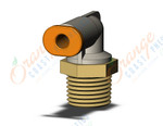 SMC KQ2L01-34AS1 fitting, male elbow, KQ2 FITTING (sold in packages of 10; price is per piece)