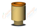 SMC KQ2S11-34AP fitting, hex hd male connector, KQ2 FITTING (sold in packages of 10; price is per piece)