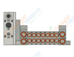 SMC SS5V1-W10S1A3ND-07B-C6 mfld, plug-in, SS5V1 MANIFOLD SV1000