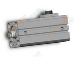 SMC CDBQ2B25-20DC-HN cyl, compact, locking, sw cap, CBQ2 CYLINDER COMPACT LOCKING