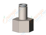 SMC KQ2F06-G03N fitting, female connector, KQ2 FITTING (sold in packages of 10; price is per piece)