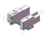 SMC SS5Q13-04LD0-DS-Q mfld, plug-in, sq1000, SS5Q1 MANIFOLD SQ1000