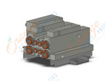 SMC SS5V1-10FD2-02B-C4-D mfld, plug-in, d-sub connector, SS5V1 MANIFOLD SV1000