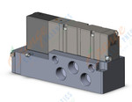 SMC VQC4301Y-51-03 valve, plug-in, rubber seal, VQC4000 SOLENOID VALVE, 5-PORT
