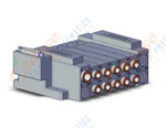 SMC SS5V3-10FD1-05DS-C8 mfld, plug-in, d-sub connector, SS5V3 MANIFOLD SV3000