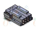 SMC SS5V4-10FD1-02D-C8 mfld, plug-in, d-sub connector, SS5V4 MANIFOLD SV4000