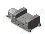 SMC VV8014-03T-SDQN0-W1-S manifold assy for vss8 series, VV81* MFLD ISO SERIES