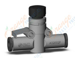 SMC AS2002F-04A flow control, inline w/fitting, FLOW CONTROL W/FITTING