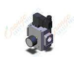 SMC AV4000-N04G-5DZ-R valve, soft start, AV SOFT START UP BODY PORT