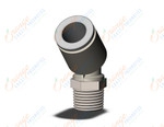 SMC KQ2K08-01N fitting, 45 deg male elbow, KQ2 FITTING (sold in packages of 10; price is per piece)