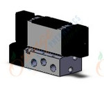 SMC VFS4200-3F-03N valve dbl plug-in base mnt, VFS4000 SOL VALVE 4/5 PORT