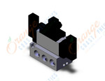 SMC VFS5410-5DZ-B06T valve dbl non plugin base mt, VFS5000 SOL VALVE 4/5 PORT