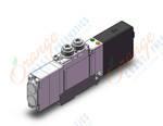 SMC SQ2441-5LO1-L6-M valve, dbl, n/plug-in, SQ2000 VALVE, SOL 4-WAY