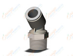 SMC KQ2K10-03N fitting, 45 deg male elbow, KQ2 FITTING (sold in packages of 10; price is per piece)