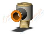 SMC KQ2VS11-35A fitting, hex hd uni male elbow, KQ2 FITTING (sold in packages of 10; price is per piece)