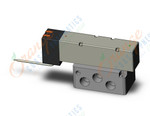SMC VQ5451-5HW1-04 valve, 3 pos. non plug-in (dc), VQ5000 VALVE, SOL 5 PORT
