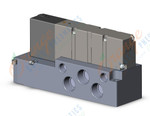 SMC VQC4101-51-03T valve, plug-in, rubber seal, VQC4000 SOLENOID VALVE, 5-PORT