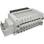 SMC VV5QC11-08C4PD0-D mfld, plug-in, flat cable conn, VV5QC11 MANIFOLD VQC 5-PORT