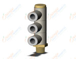 SMC KQ2VT06-01AS1 fitting, trpl uni male elbow, KQ2 FITTING (sold in packages of 10; price is per piece)