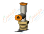 SMC KQ2Y01-34AS1 fitting, male run tee, KQ2 FITTING (sold in packages of 10; price is per piece)