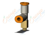 SMC KQ2Y03-32A1 fitting, male run tee, KQ2 FITTING (sold in packages of 10; price is per piece)