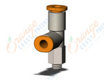 SMC KQ2Y03-32N1 fitting, male run tee, KQ2 FITTING (sold in packages of 10; price is per piece)