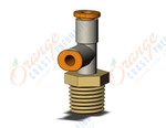 SMC KQ2Y03-35AS1 fitting, male run tee, KQ2 FITTING (sold in packages of 10; price is per piece)