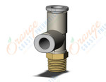 SMC KQ2Y06-01AS1 fitting, male run tee, KQ2 FITTING (sold in packages of 10; price is per piece)