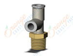 SMC KQ2Y06-02AS1 fitting, male run tee, KQ2 FITTING (sold in packages of 10; price is per piece)