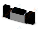 SMC VFR3200-7FZ valve dbl plug-in base mount, VFR3000 SOL VALVE 4/5 PORT