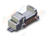 SMC VV5QC11-07C4FD0-DS mfld, plug-in, d-sub connector, VV5QC11 MANIFOLD VQC 5-PORT