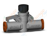 SMC AS1002FG-01A speed control, FLOW CONTROL