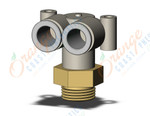 SMC KQ2LU10-03AP "fitting, ONE-TOUCH FITTING (sold in packages of 5; price is per piece)