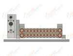 SMC SS5V1-W10S1A3ND-10B-C6-D "ss5v 10 station manifold, 4/5 PORT SOLENOID VALVE