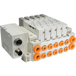 SMC SS5V2-W16SA2WD-06D-C8-6 "ss5v 06 station manifold, 4/5 PORT SOLENOID VALVE