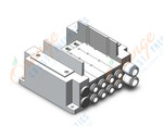 SMC SS5Y7-10S60-04U-N11 ss5y7 4 sta manifold base, 4/5 PORT SOLENOID VALVE