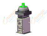 SMC VM220U-F02-34GA 2/3 port mechanical valve, MECHANICAL VALVE