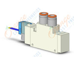 SMC VQZ3121-6G1-C8 3000 series 5 port valve, 4/5 PORT SOLENOID VALVE