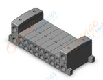 SMC VV8018-03F-SD0-W1 "mfld, 4/5 PORT SOLENOID VALVE