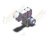 SMC VXD242KM pilot op 2 port solenoid valve (n.c.), 2 PORT VALVE