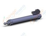 SMC CVM3D40-125S-5DZ cylinder, valve mounted, sgl acting, ROUND BODY CYLINDER W/VALVE