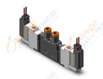 SMC S0722-5M-N3 plug lead type 5 port solenoid valve, 3 PORT SOLENOID VALVE