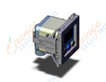 SMC ZSE40A-C6-T-E-X501 2-color hi precision dig pres switch, VACUUM SWITCH, ZSE40, ZSE40A