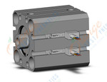 SMC CDQSB20-5S-M9PVSAPC cylinder, compact, COMPACT CYLINDER