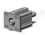 SMC CQ2WF50-40DCZ compact cylinder, cq2-z, COMPACT CYLINDER