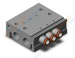 SMC VV3QZ15-03C6C-R vqz100 base mounted manifold, 3 PORT SOLENOID VALVE