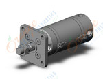 SMC CDG1FN63-75Z-A93 cg1, air cylinder, ROUND BODY CYLINDER